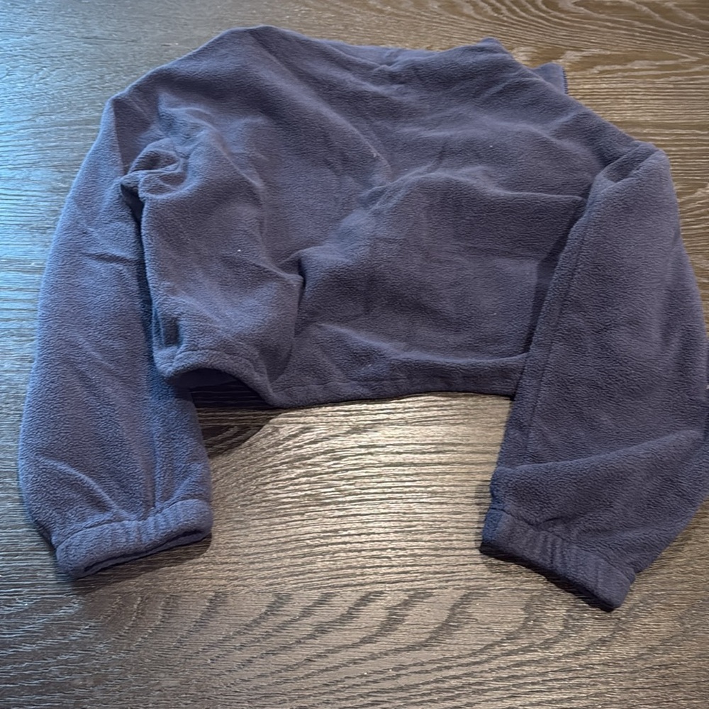 Shein Navy Fleece Jacket View 3